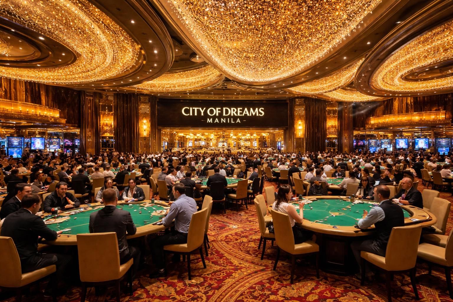 découvrez la salle de poker city of dreams à manille, philippines : un lieu emblématique pour les amateurs de poker avec des tournois passionnants et une ambiance unique.