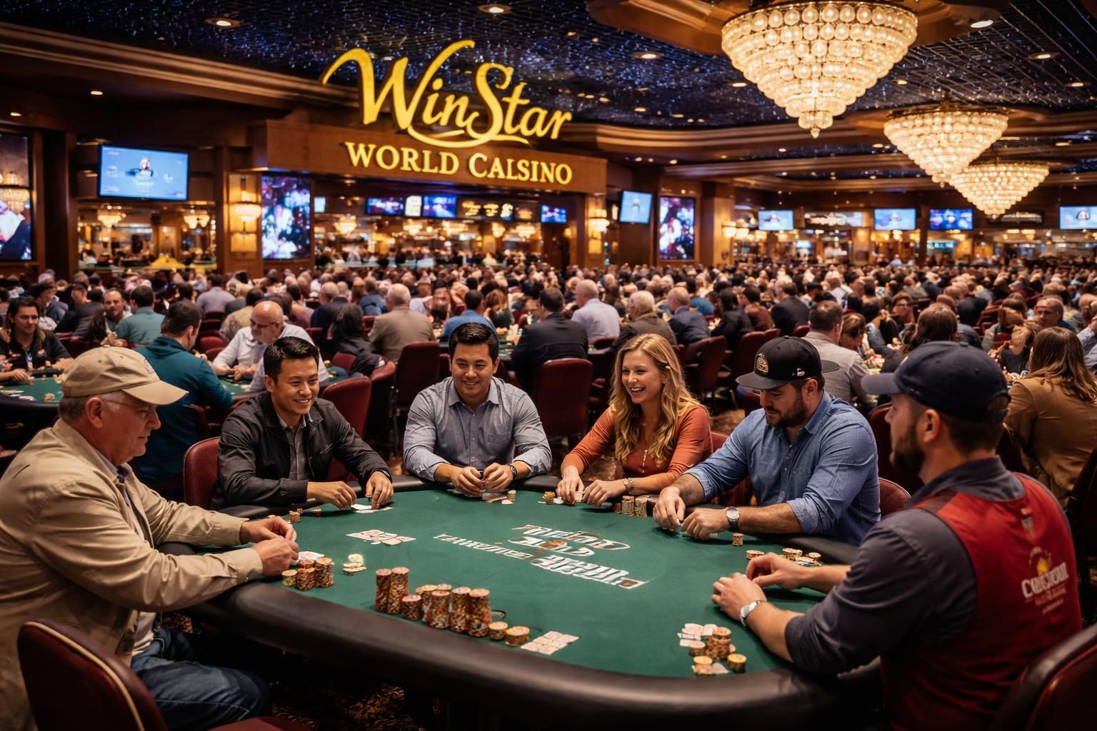 découvrez la salle de poker du winstar world casino à thackerville, usa, un lieu incontournable pour les amateurs de poker avec des tournois excitants et une ambiance unique.